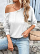 Eyelet Dropped Shoulder Blouse.