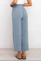 Drawstring Paperbag Waist Wide Leg Pants.