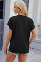 V-Neck Short Sleeve T-Shirt.