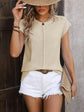 Mandy Rolled Cap Sleeve Round Neck Sweater Vest.