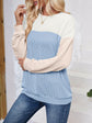 Lovelet Color Block Round Neck Long Sleeve Sweatshirt.