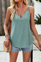 Eyelet V-Neck Double Strap Cami.