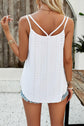 Eyelet V-Neck Double Strap Cami.