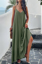 Devine Backless Maxi Cami Dress with Pockets.