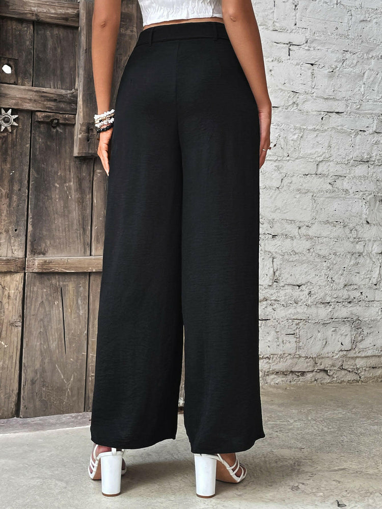 Perfee Ruched High Waist Wide Leg Pants.