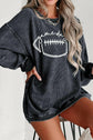 Football Graphic Dropped Shoulder Sweatshirt.