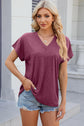 V-Neck Short Sleeve T-Shirt.