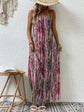 Full Size Printed Scoop Neck Maxi Cami Dress.