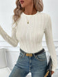 Round Neck Long Sleeve Top.