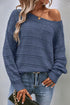 Boat Neck Dropped Shoulder Sweater.