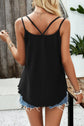 Eyelet V-Neck Double Strap Cami.