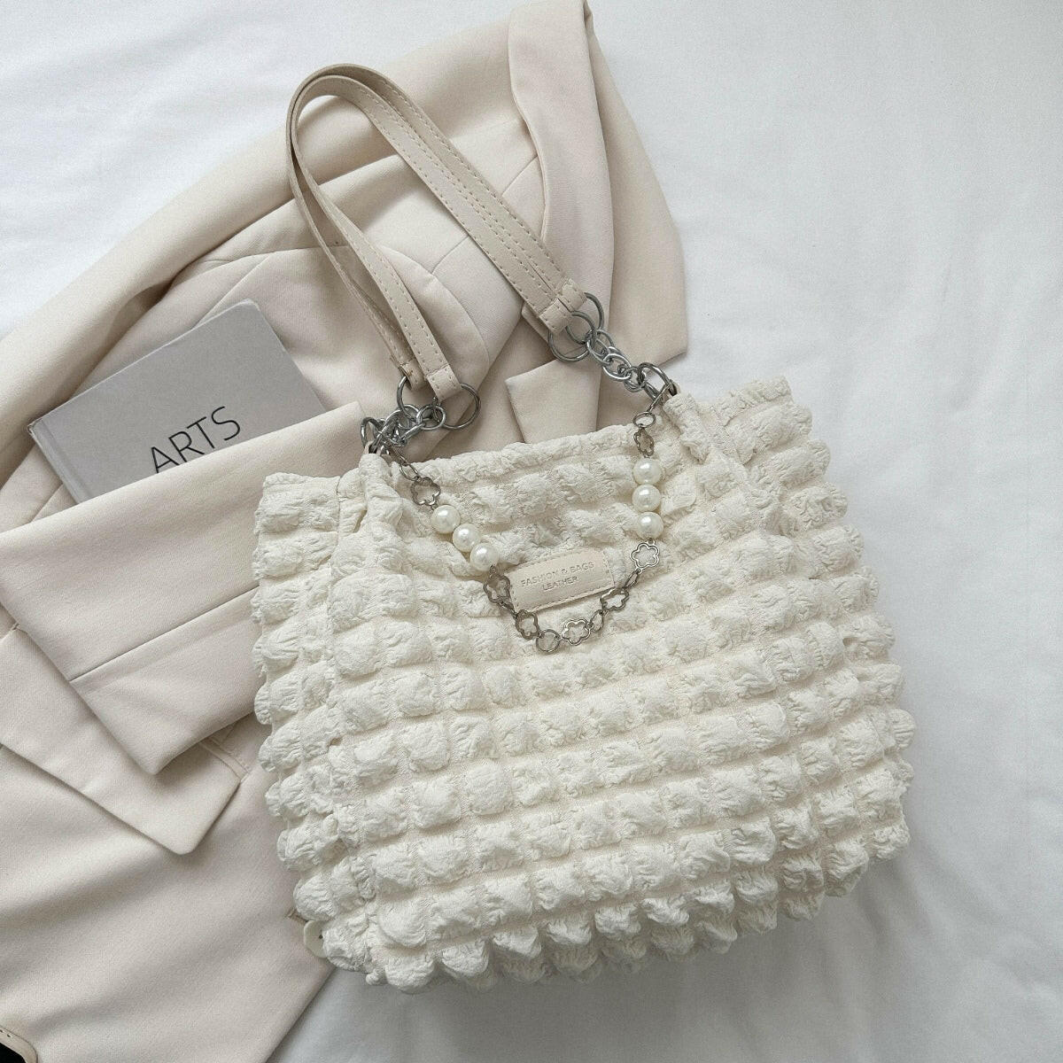 Bubble Textured Tote Bag.