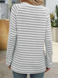 Mandy Striped Round Neck Long Sleeve T-Shirt.