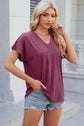 V-Neck Short Sleeve T-Shirt.