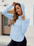 Long Sleeve Hooded Active Top.