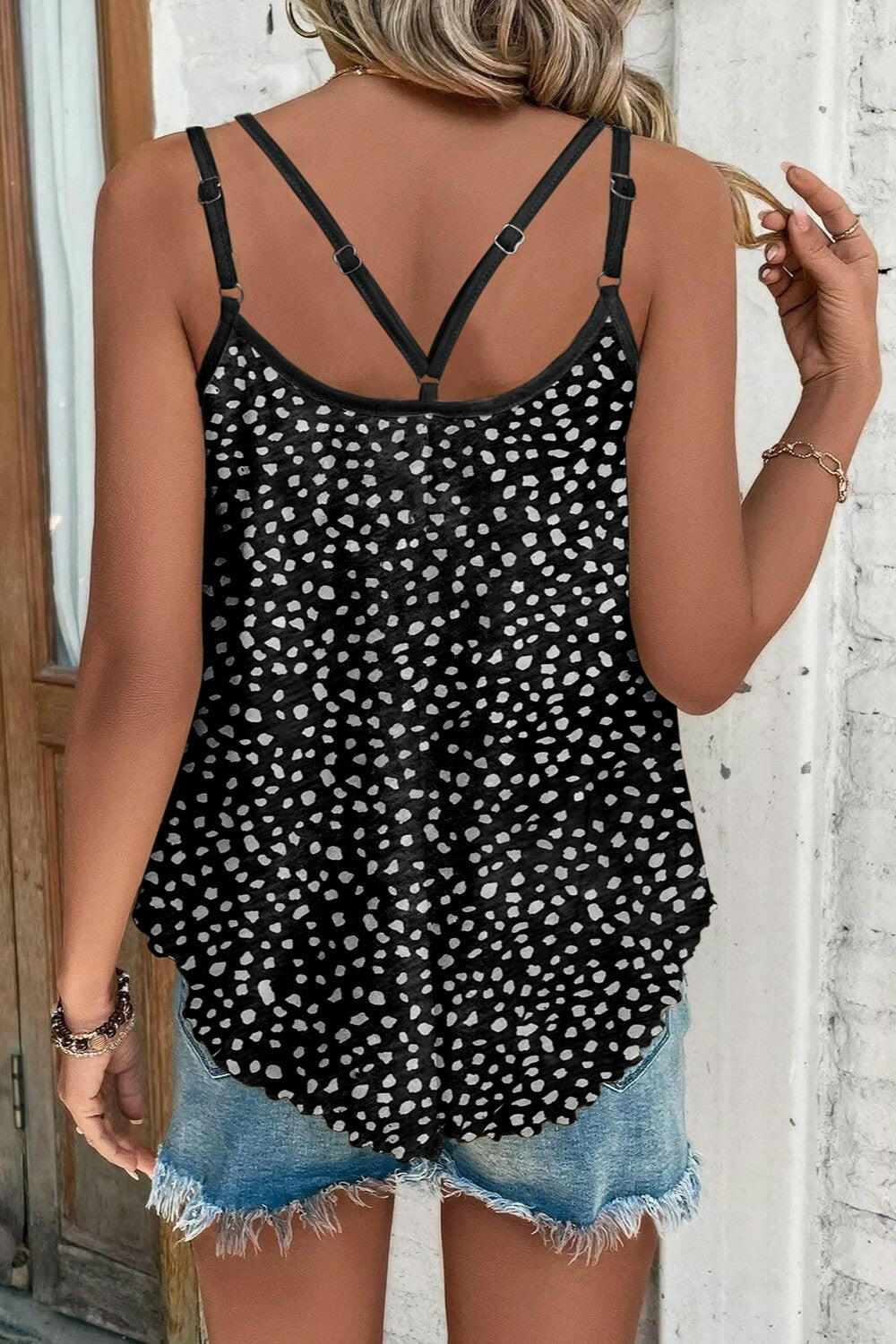 Printed Round Neck Cami.