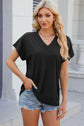 V-Neck Short Sleeve T-Shirt.