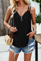 Eyelet V-Neck Double Strap Cami.