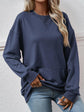 Round Neck Long Sleeve Sweatshirt.