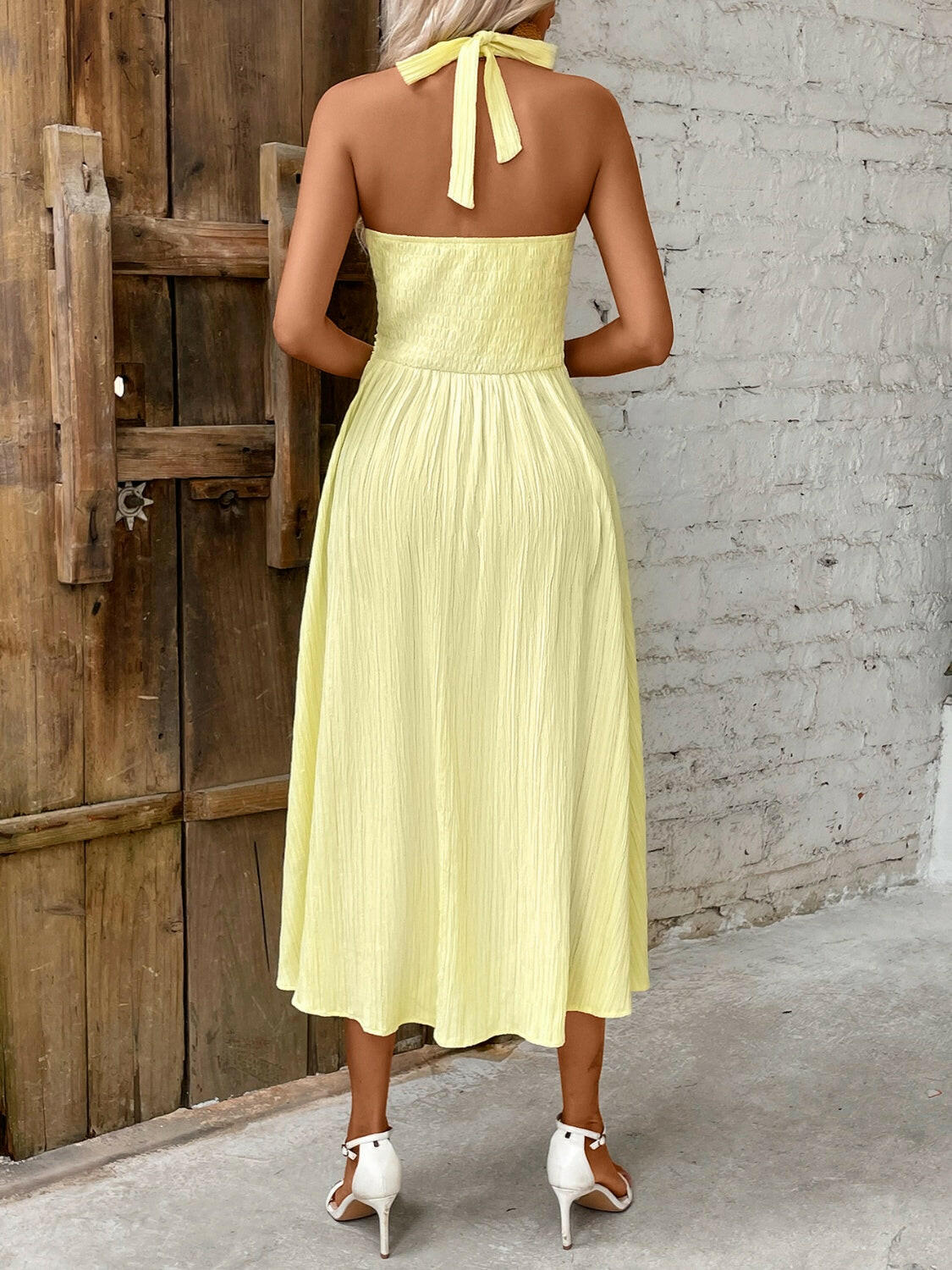 Honey Halter Neck Midi Dress.