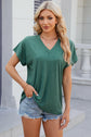 V-Neck Short Sleeve T-Shirt.