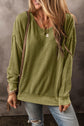 Round Neck Dropped Shoulder Sweatshirt.