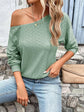 Eyelet Dropped Shoulder Blouse.