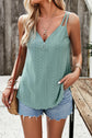 Eyelet V-Neck Double Strap Cami.