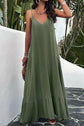 Devine Backless Maxi Cami Dress with Pockets.