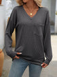 Mandy V-Neck Long Sleeve T-Shirt.