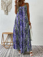 Full Size Printed Scoop Neck Maxi Cami Dress.