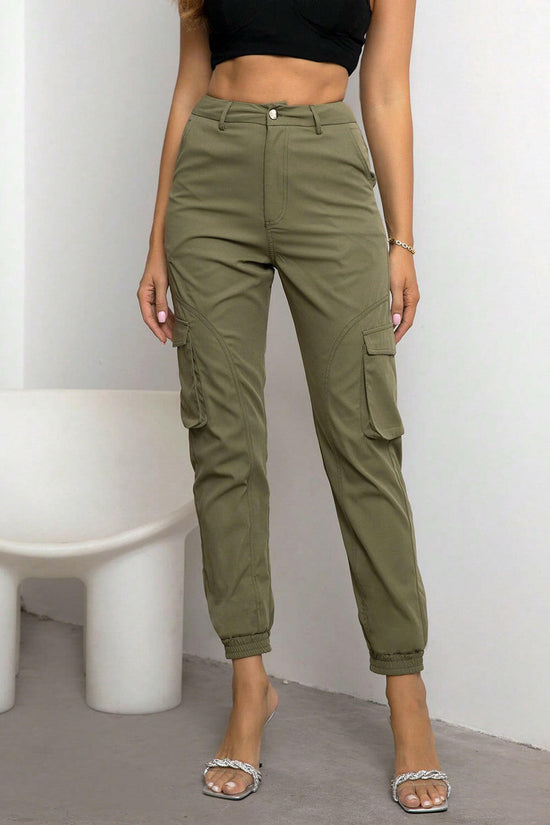 High Waist Cargo Pants.