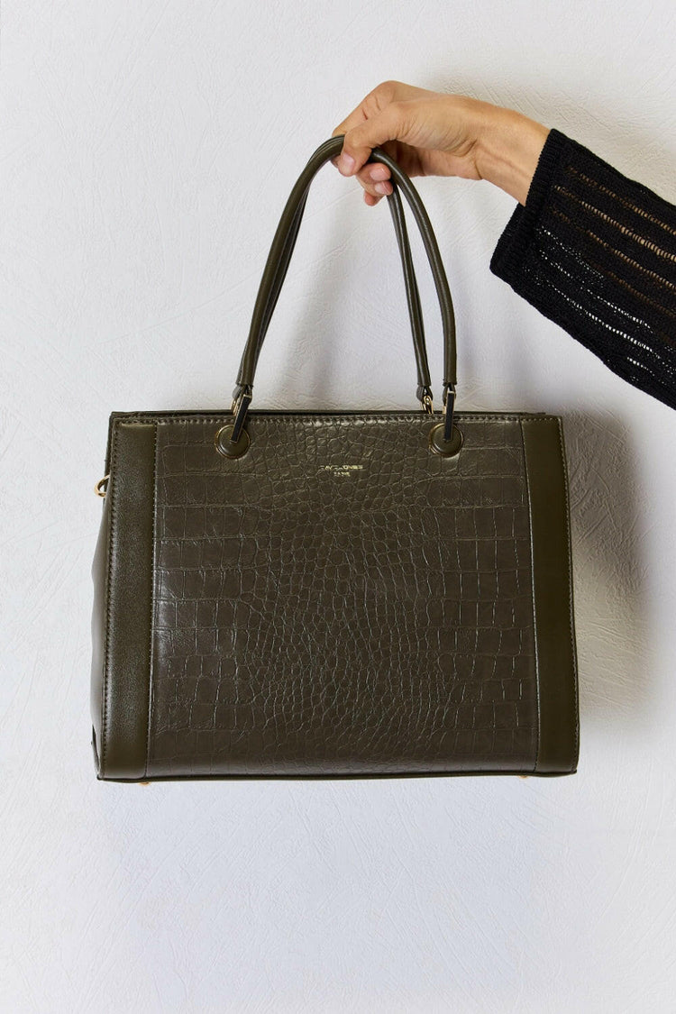 David Jones Texture PU Leather Handbag.