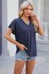 V-Neck Short Sleeve T-Shirt.