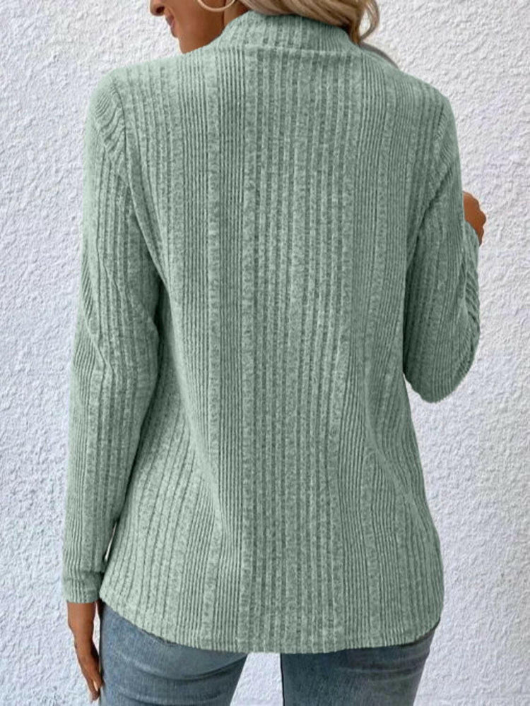 Full Size Open Front Long Sleeve Cardigan.