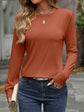 Round Neck Long Sleeve T-Shirt.