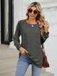 Round Neck Long Sleeve T-Shirt.