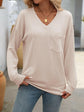 Mandy V-Neck Long Sleeve T-Shirt.