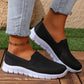 Breathable Mesh Round Toe Slip-Ons.