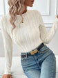 Round Neck Long Sleeve Top.