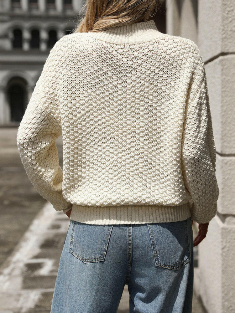 Mock Neck Long Sleeve Sweater.