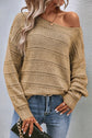 Boat Neck Dropped Shoulder Sweater.