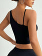 Crisscross Cutout Crop Active Tank.