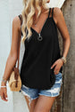 Eyelet V-Neck Double Strap Cami.