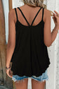 Shiny Scoop Neck Double-Strap Cami.