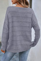 Boat Neck Dropped Shoulder Sweater.