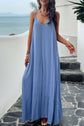 Devine Backless Maxi Cami Dress with Pockets.