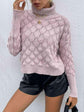 Turtle Neck Ribbed Long Sleeve Sweater.