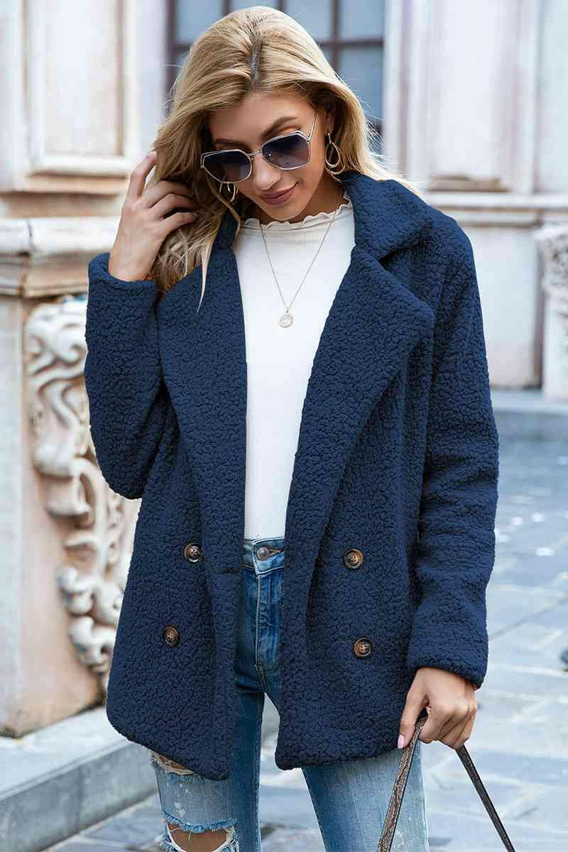 Lapel Collar Sherpa Coat.