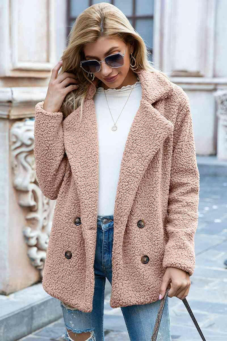 Lapel Collar Sherpa Coat.